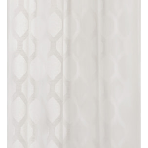 Tissu plombé à motifs géométriques - Ecru