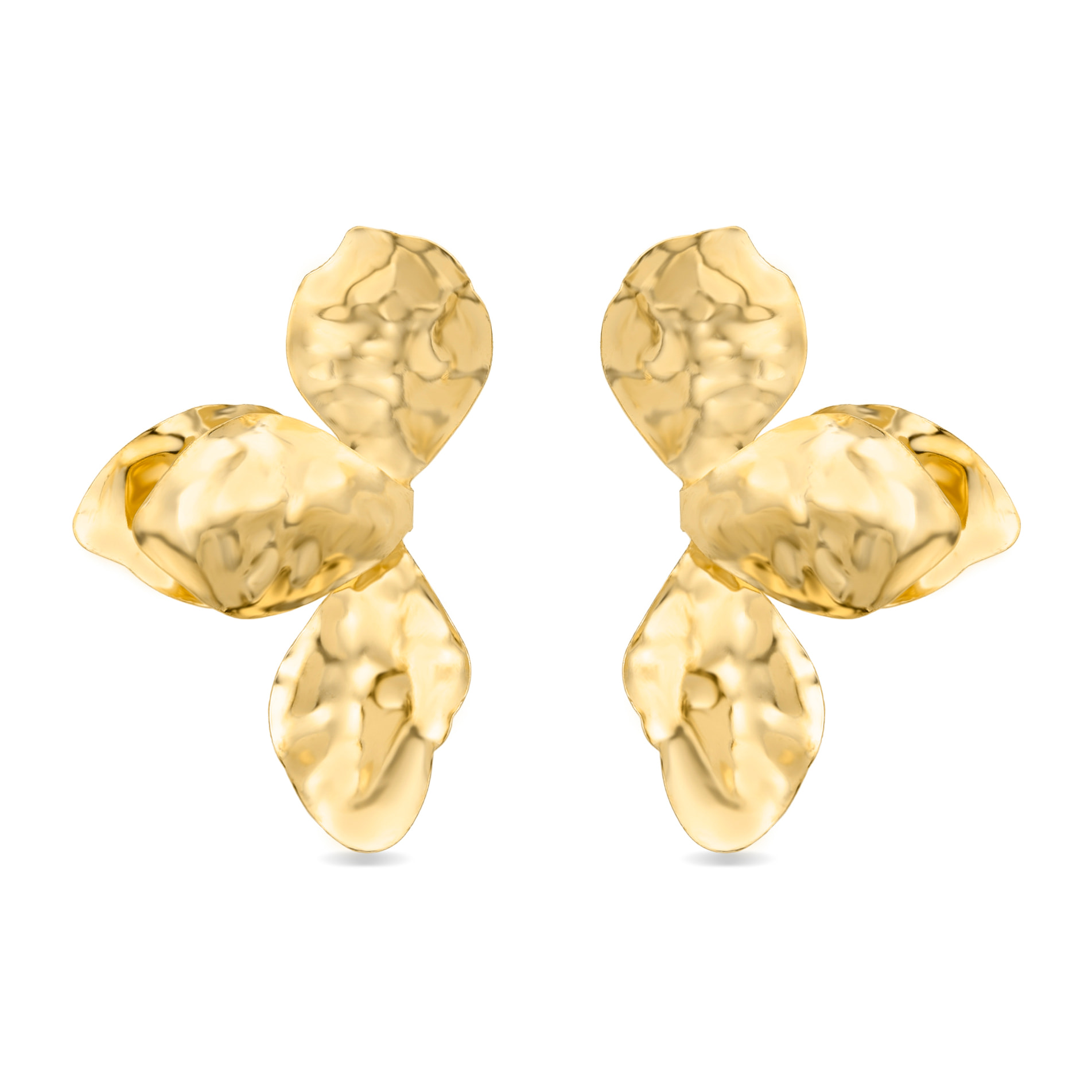 Pendientes Lux by Lux acabadoss en oro amarillo 18K