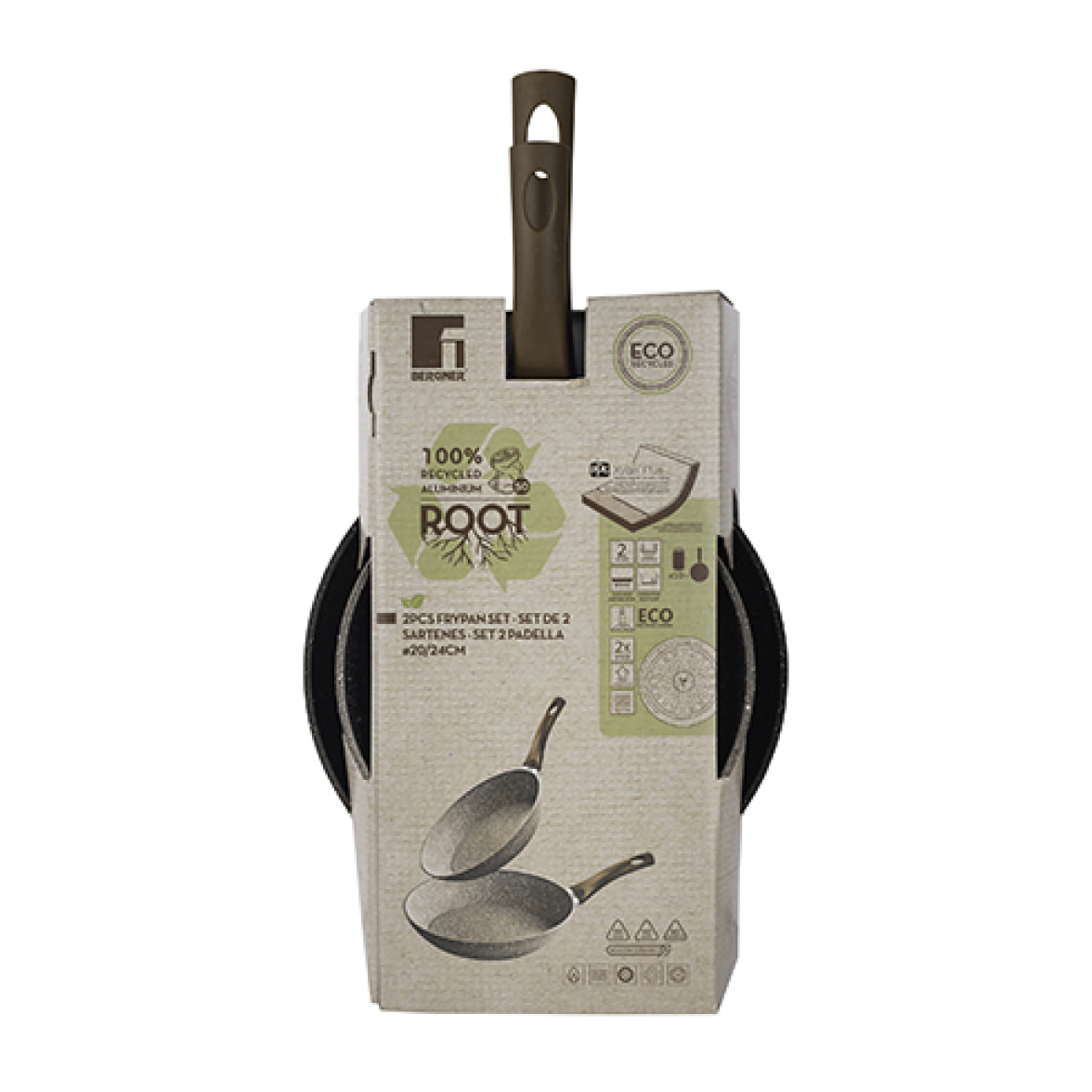 SET 2PC SARTENES 20+24CM ALU FORJ IND CHAMPAN ROOT BG