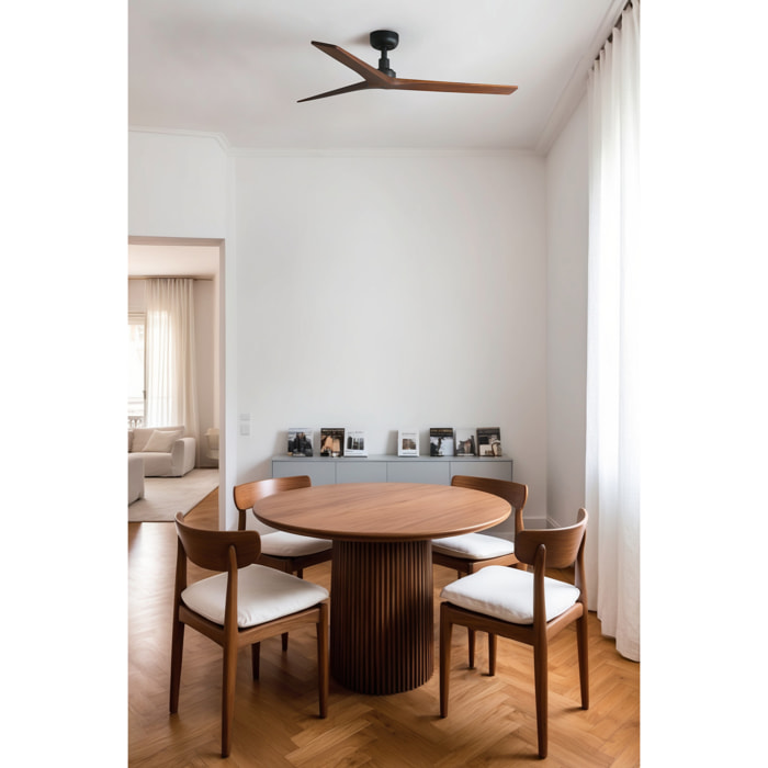 KLIM M Ventilateur de plafond noir/noyer