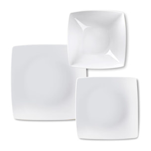 Servizio piatti 18 pezzi Excelsa – Shiny, Ceramica Bianco