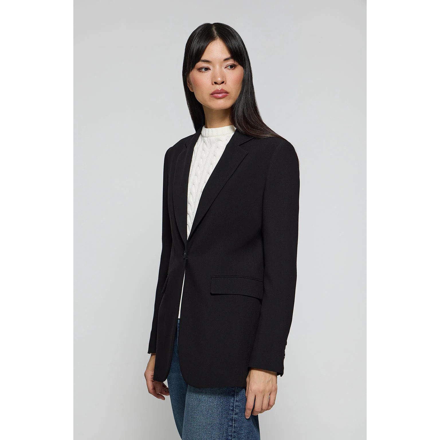 Blazer nero abbottonato con particolari Polo Club