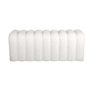 Banc. bout de lit blanc contemporain en tissu