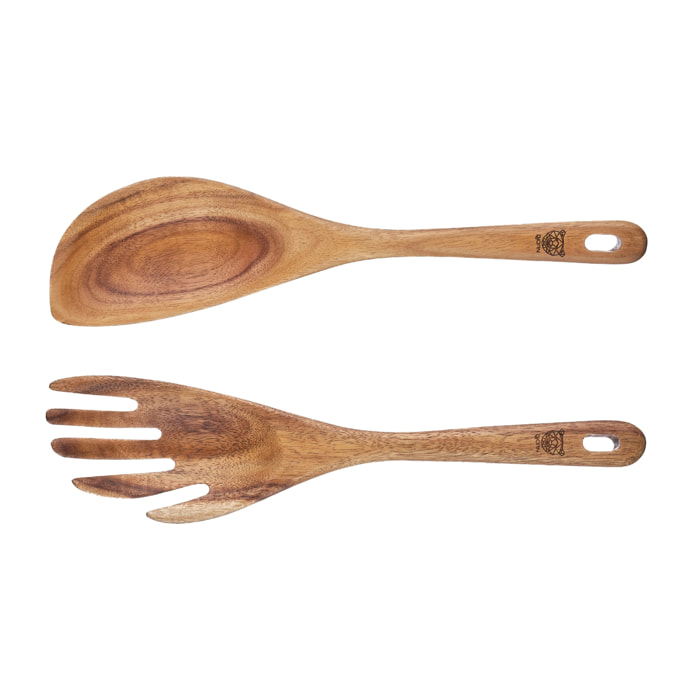 Couverts à salade en bois d'acacia SKOV