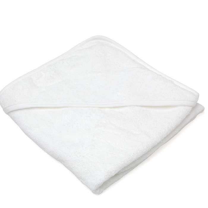 TOALLA BAÑO BAMBÚ PARA BEBÉS BLANCA