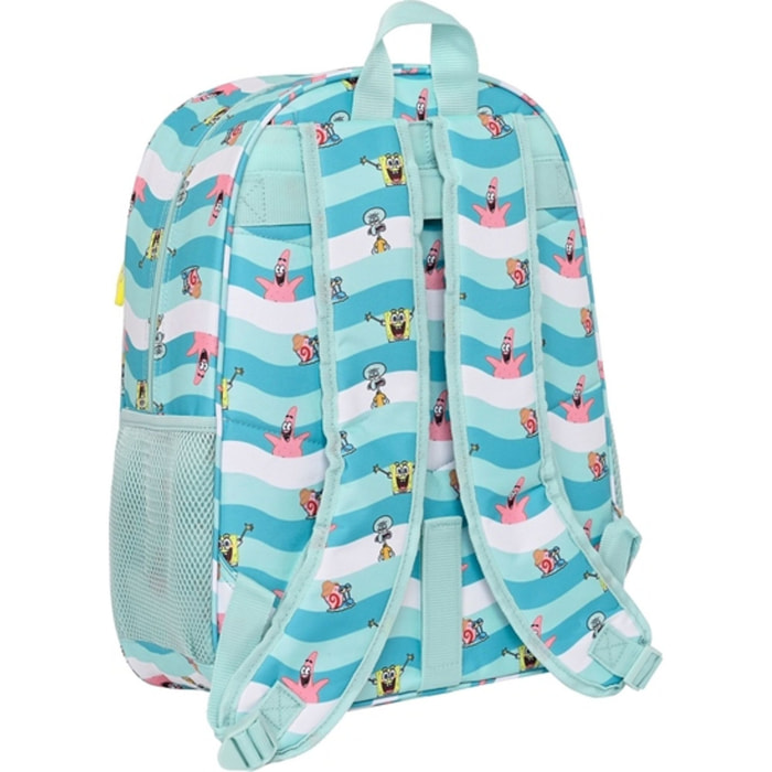 Mochila de 33 cm adapt.carro bob esponja "stay positive"