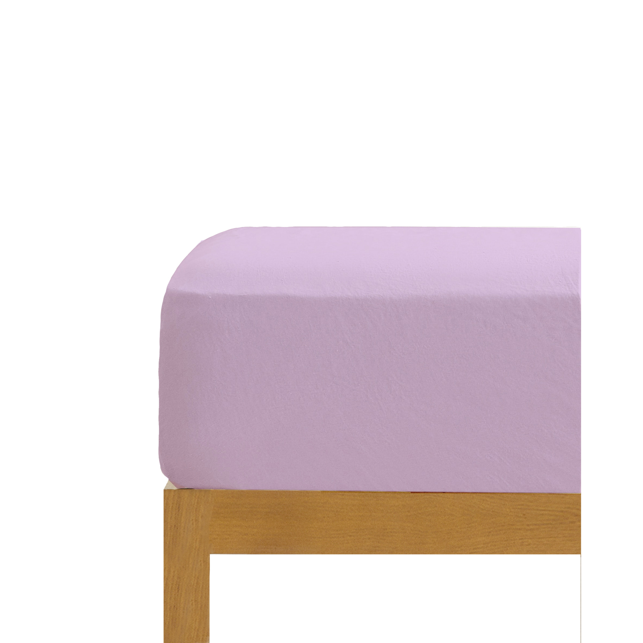 Sábana bajera violeta 100% algodón