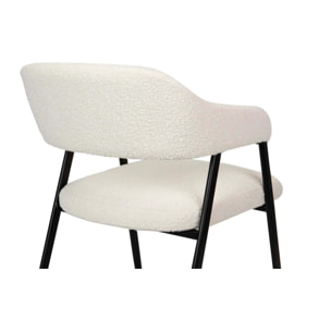 Silla Boucle Blanco Taos 55x58x77 Cm