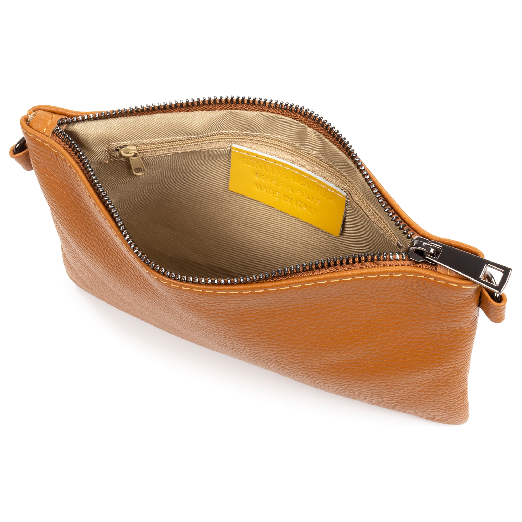 Albenga Borsa a tracolla donna in pelle autentica finitura dollaro