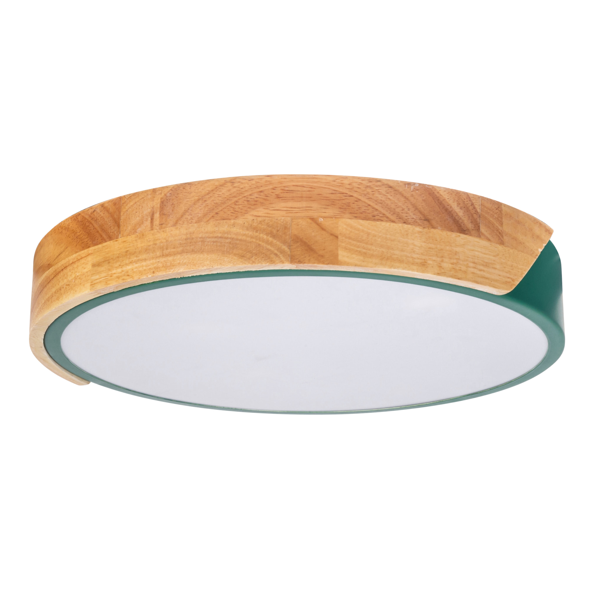 Forlight Plafón Pinta LED 15.2W Blanco Neutro 4000K On-Off Verde, Opal Iluminación LED Compacta y Eficiente