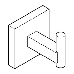 GROHE QuickFix - Start Cube - Patère murale - Finition Supersteel 40961DC0 (à visser ou à coller)