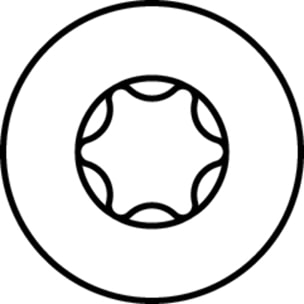 Vis HECO-Topix-Plus Therm - Ø8x280mm - Tête Fraisée à poches de fraisage - Filetage sous tête - T40 - Boite de 50 - 61357