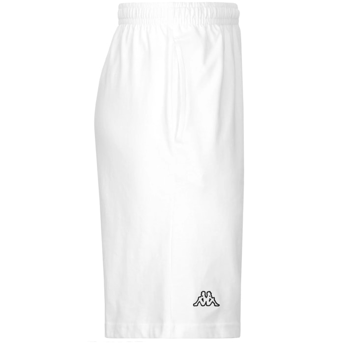 Pantaloni Corti Kappa Uomo Logo Cabog Bianco