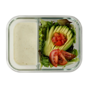 Boîte à repas en verre avec deux compartiments 1000 ml Fackelmann Move