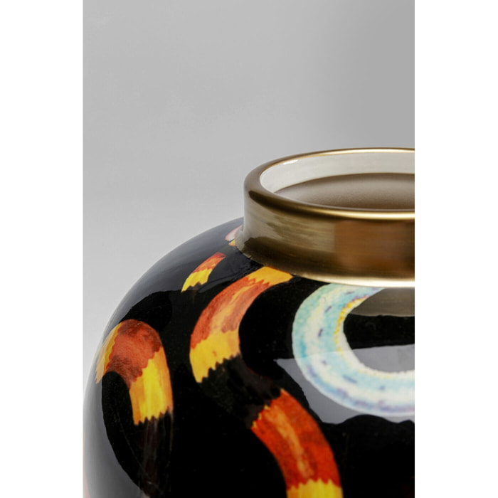 Vase noir serpents 22cm Kare Design