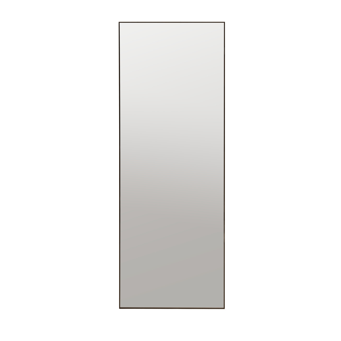 Espejo rectangular de acero inox en tono negro de 58x158x2cm Alto: 157.7 Largo: 57.5 Ancho: 2.2