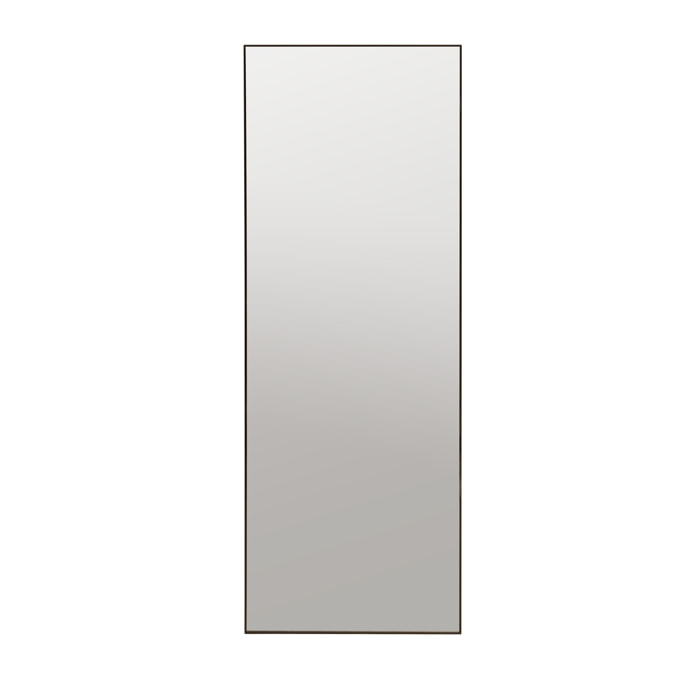Espejo rectangular de acero inox en tono negro de 58x158x2cm Alto: 157.7 Largo: 57.5 Ancho: 2.2