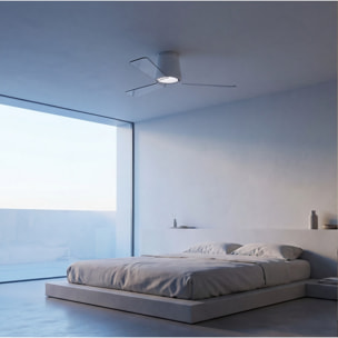 Forlight Ventilador IP44 Garbí LED 18.8W 3000K Blanco Transparente 886lm