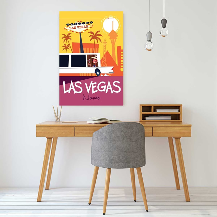 Tableau road trip à vegas Toile imprimée