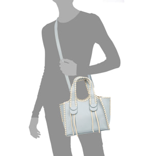 Avio borsa a mano donna. Pelle autentica Dollaro con cuciture decorative in pelle.