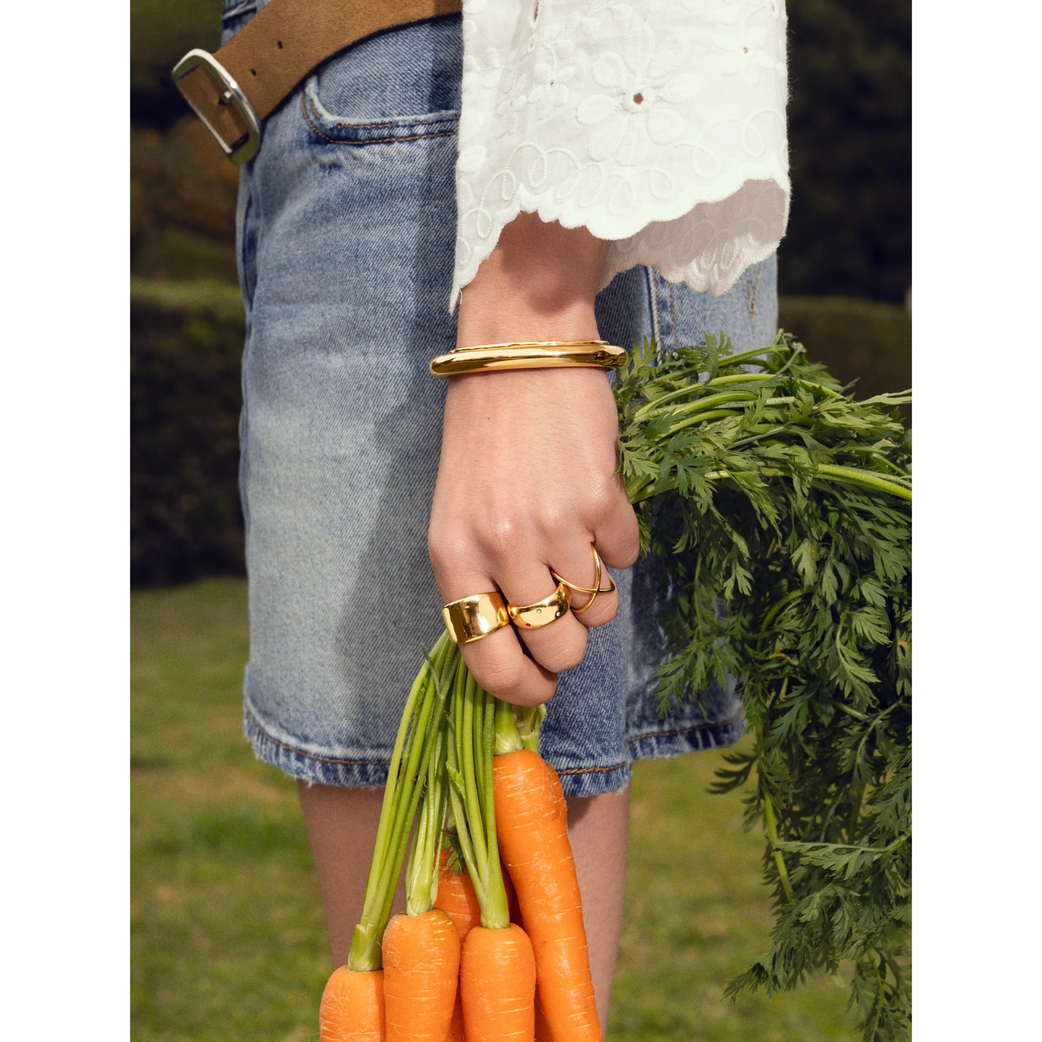 Brazalete Allegra Acero Baño Oro