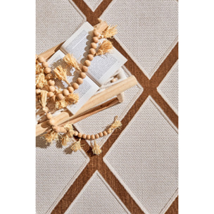 Tapis Loopin 328 beige 200x280 cm - Motif en relief - Indoor & Outdoor