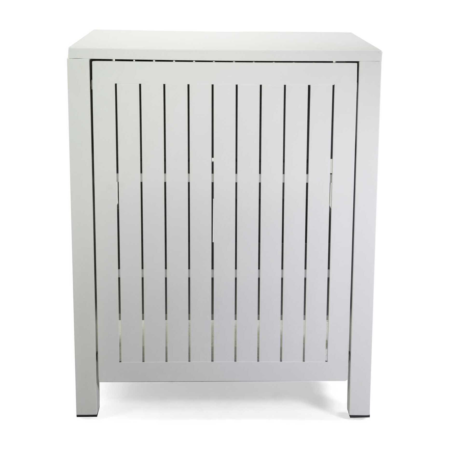 Mobiletto Vacchetti in alluminio 2 cassetti bianco cm70x54,5h90