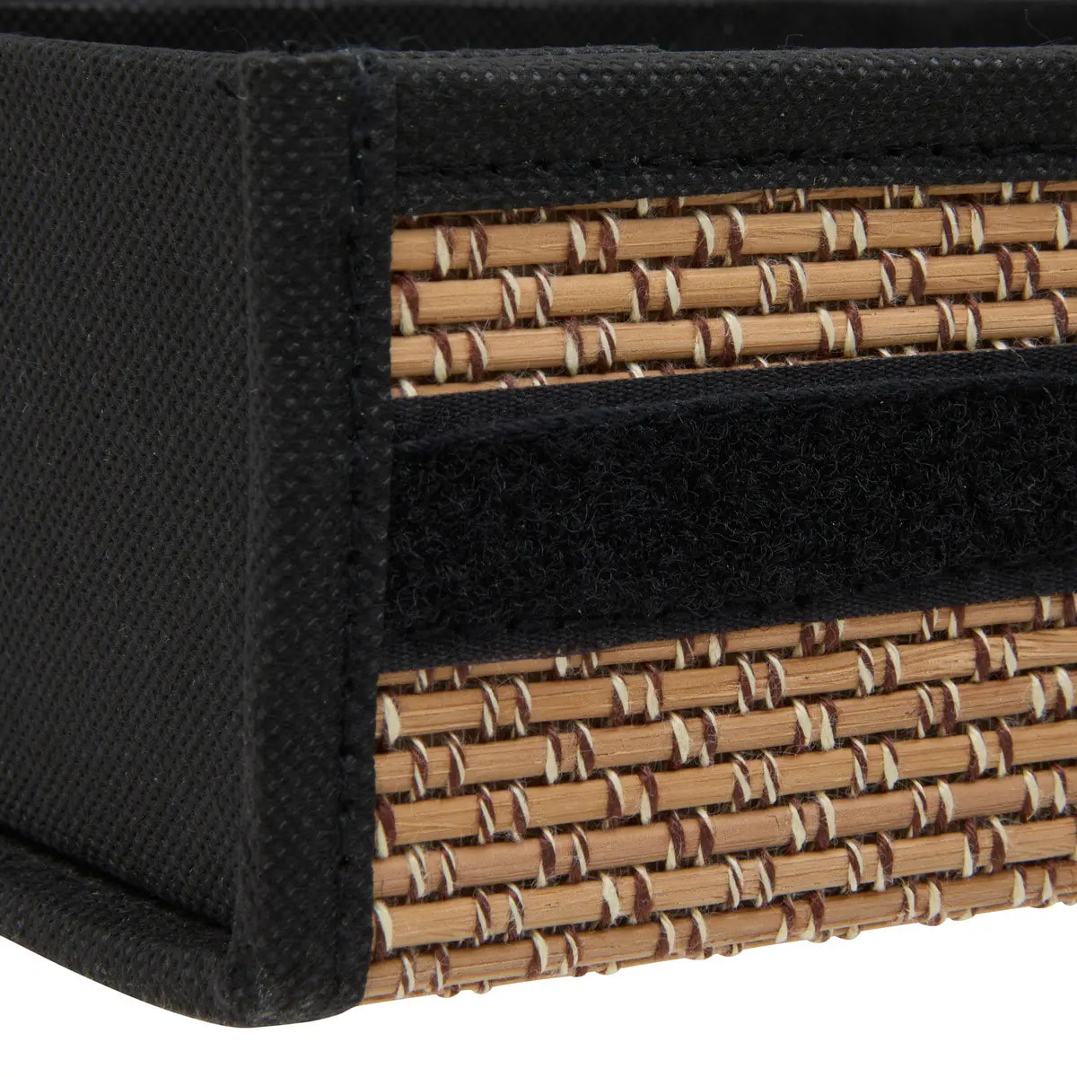 Boîte à mouchoirs texturée Stemy 14x26cm noir