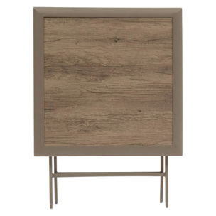 Table de jardin 2 places Azua pliable café 71x71cm