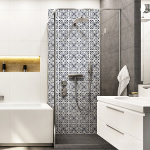 Stickers muraux - Sticker Mural Carrelage adhésif Cuisine Salle de Bain - 60 STICKERS CARRELAGES AZULEJOS LOCO