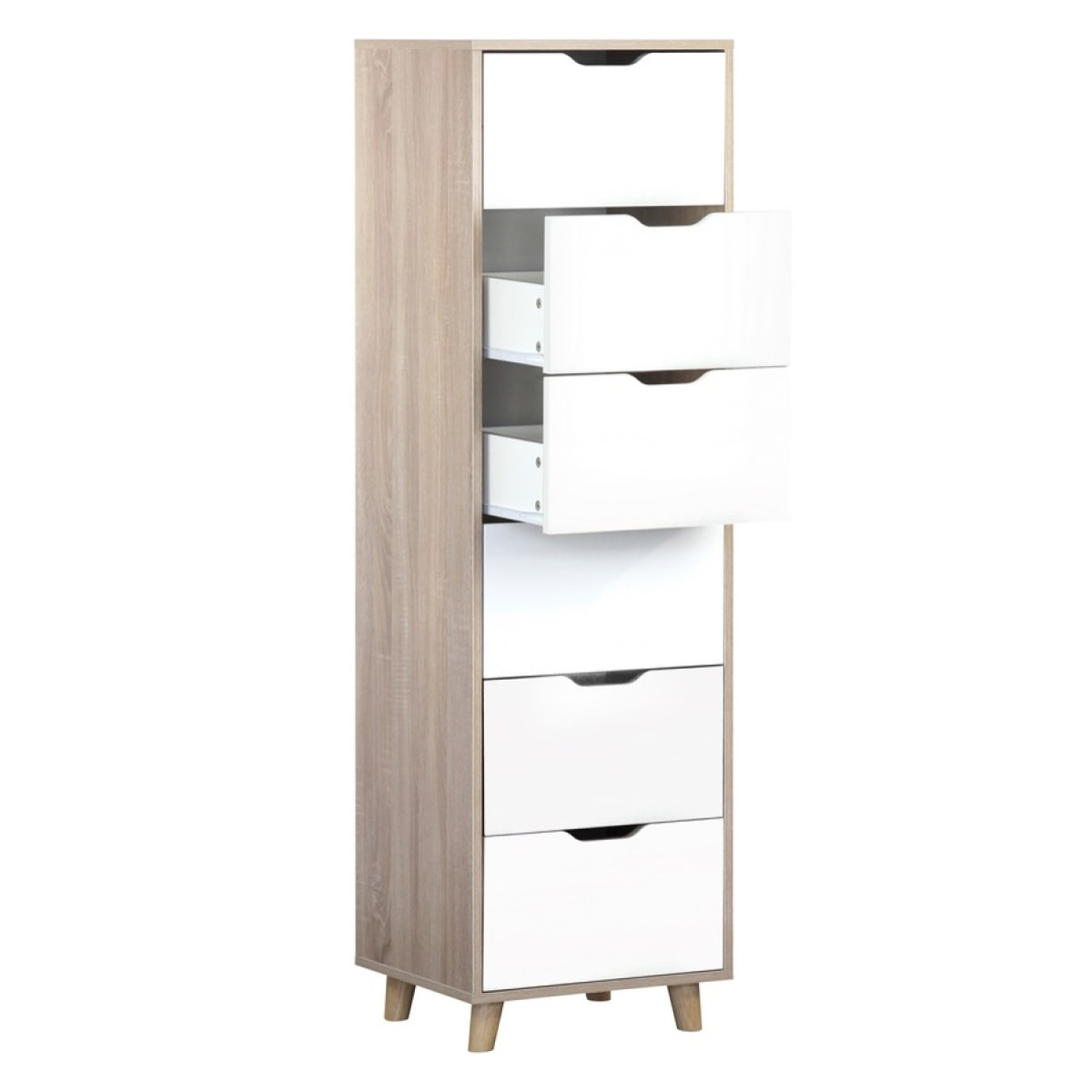 Mobile cassettiera 6 cassetti in legno- Sky