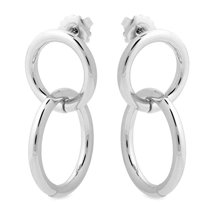 Pendientes Lux by Lux acabados en Rodio