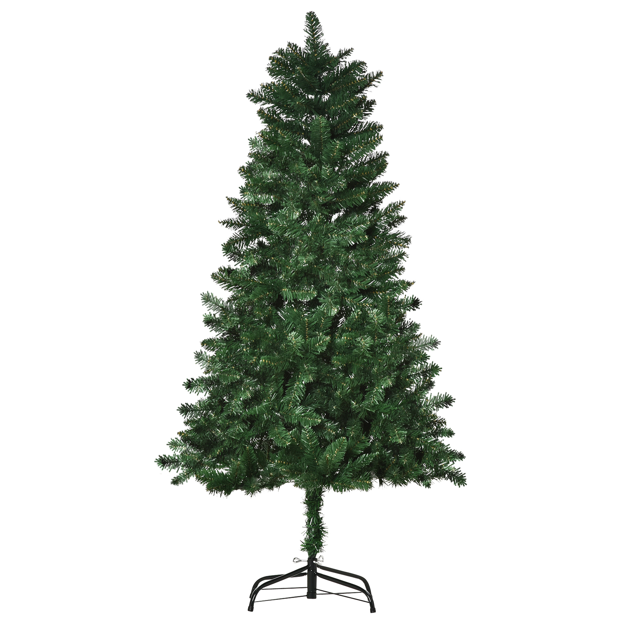 Sapin de Noël artificiel Ø 75 x 150H cm 454 branches épines imitation Nordmann grand réalisme vert