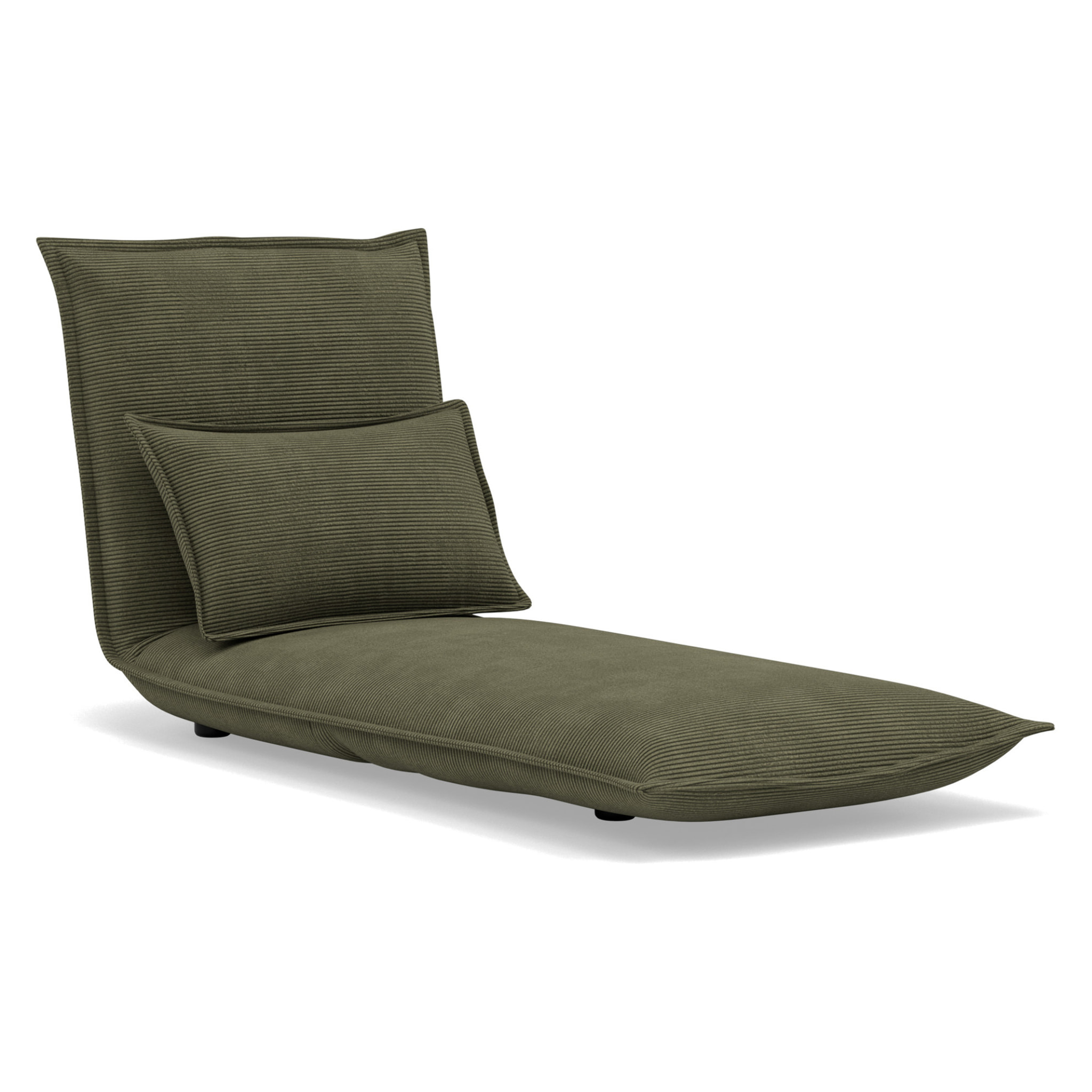 Candice - Banquette 1 place convertible clic-clac en velours côtelé - Vert