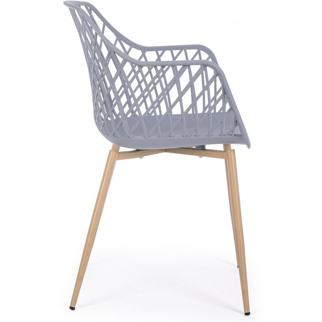 Set di 4 sedie OPTIK colore grigio