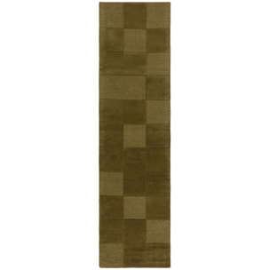 Tapis en laine de couloir CHECKERBOARD Vert