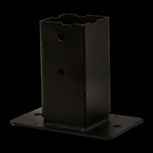 Pied de poteau pour muret et bord de dalle - 70x70 mm - Finition noire - SIMPSON - PPJBM70PB