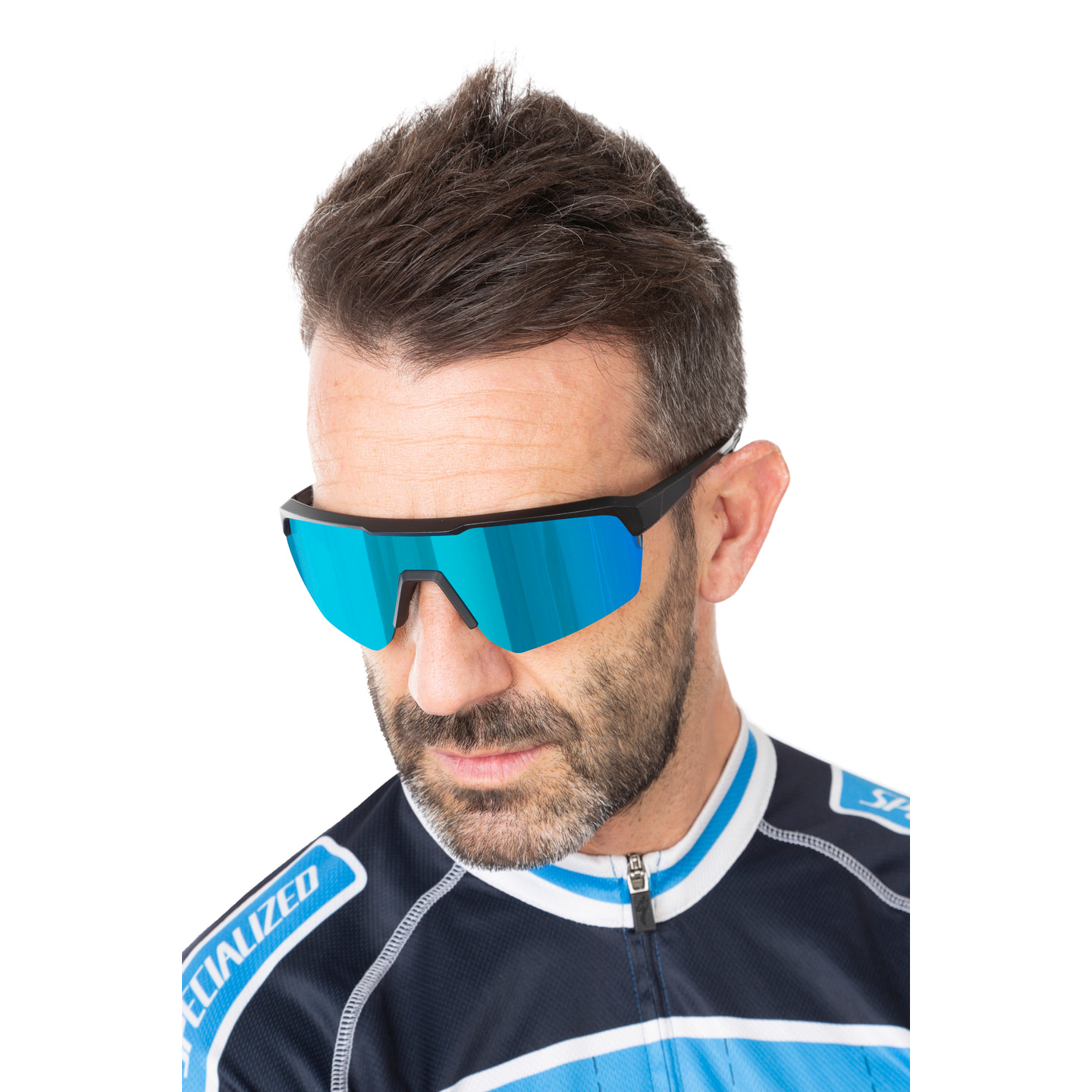 Gafas de ciclismo OCEAN ROAD - Negro mate / Revo azul