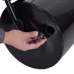 Rodillo de Césped Jardín Acero 38L Llena Agua Arena 32x50cm Asa Desmontable