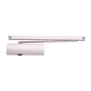 Ferme-porte GR200 bras standard blanc GROOM - Force 2/4 - frein à l'ouverture CE EN1154 - GR200117