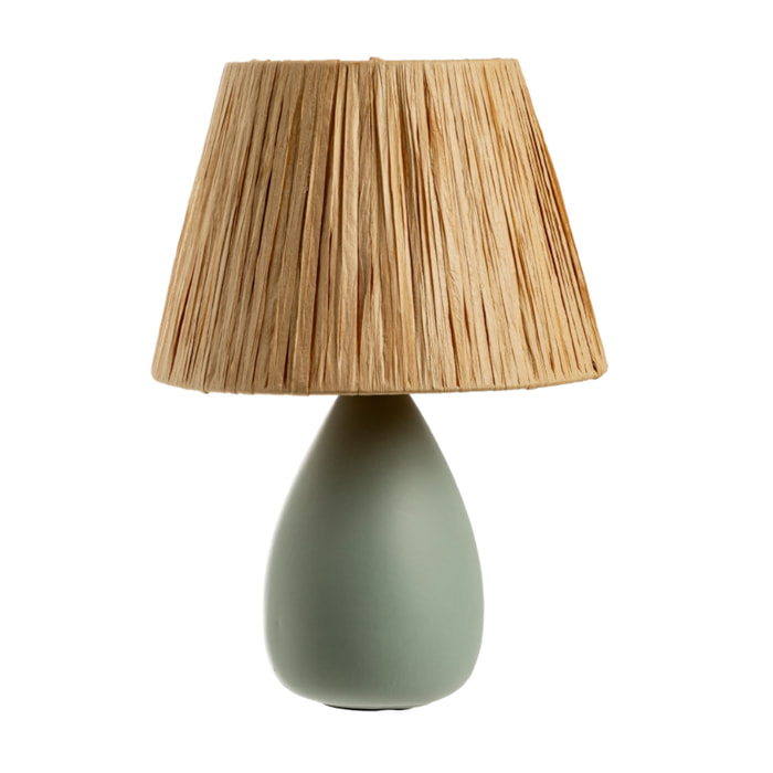 Lampada Da Tavolo Comodino Ricaricabile Accensione On/Off Modello Argo Salvia