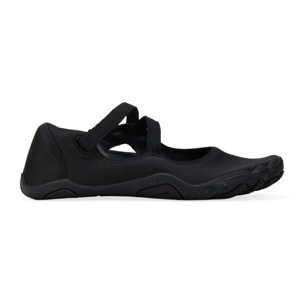 Bailarinas barefoot negras planas con cierre fácil