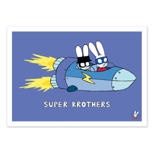 Affiche - Super Brothers Rocket - Simon Super Rabbit