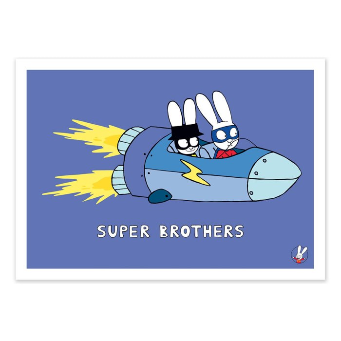 Affiche - Super Brothers Rocket - Simon Super Rabbit