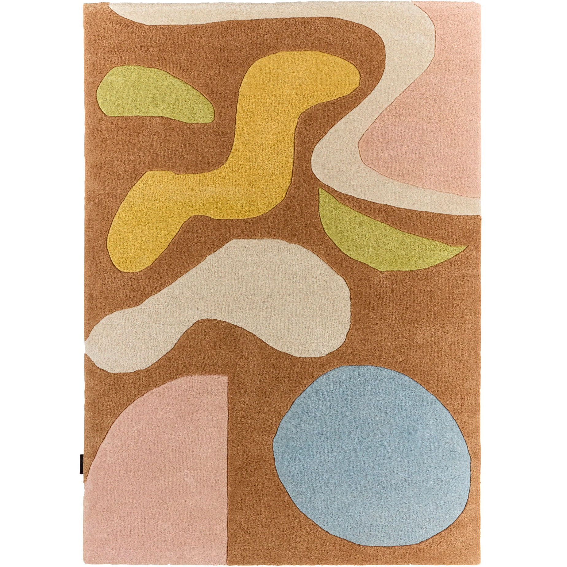 PANTONE - Tapis en laine fait main RAYON TENDRE à motif abstrait