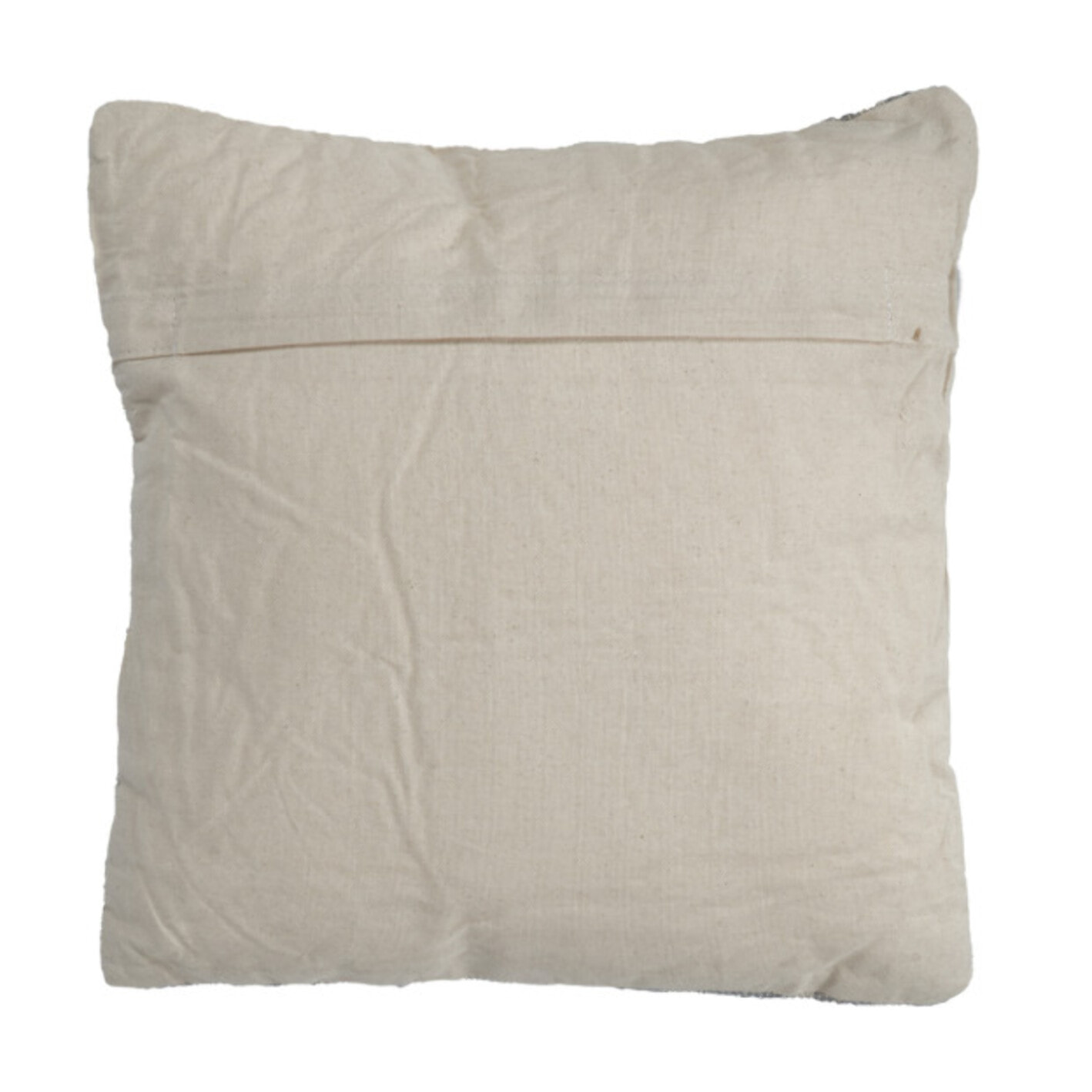 Coussin en coton brodé carré 40 x 40 cm motifs géométriques - TETRA