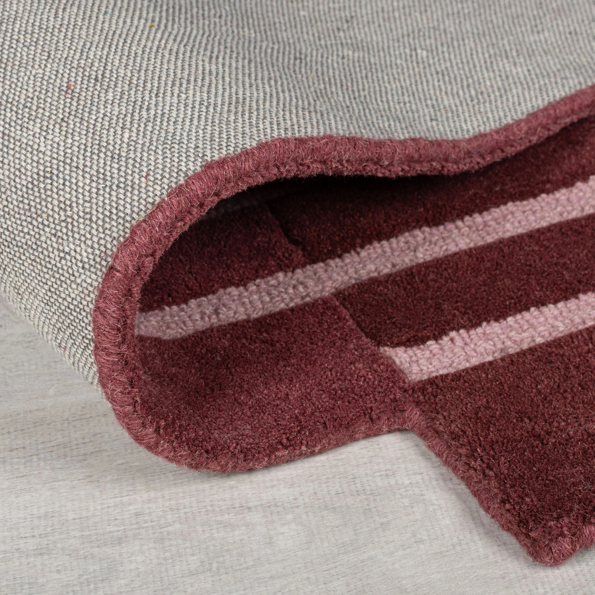 Tapis rouge en laine SPLIT OMBRE Rouge