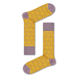 Calcetines dressed geometric amarillo y lila