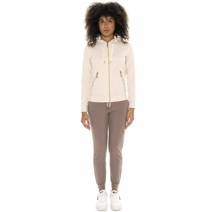 Tuta invernale donna cappuccio e zip Leone 1947 Chic Tones