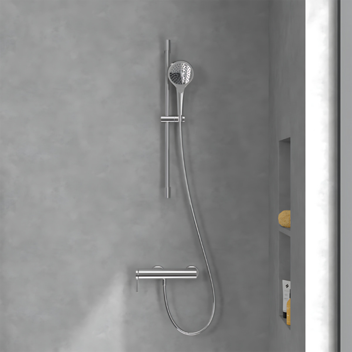 Mitigeur mécanique douche VILLEROY ET BOCH Dawn + Ensemble de douche VILLEROY ET BOCH Verve Showers 3 jets